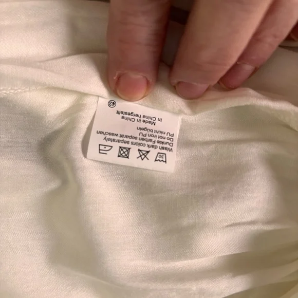 Belle Pogue White Smocked Waist Peasant Blouse Bell Sleeve Festival Top Sz 2XL - Picture 13 of 13